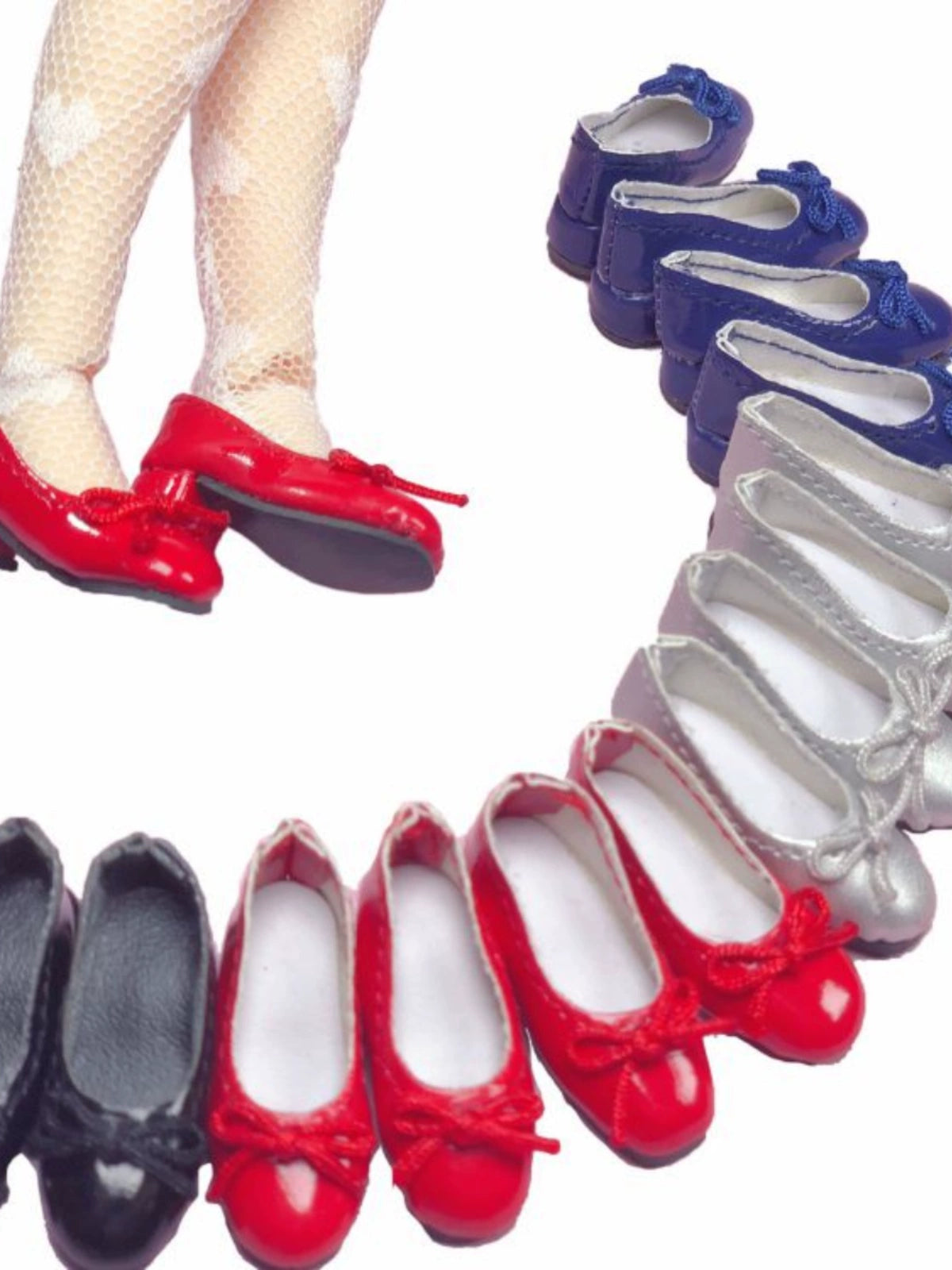 Little doll leather shoes Blythe shoes Lacquered leather AZ S body ob24 all over high heels Classic versatile bow