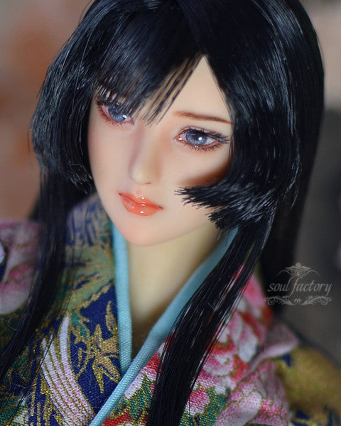 【 DISPLAY ONLY】Hand-Painted Figure Faceup | with Carved Eyes and Curled Hair
