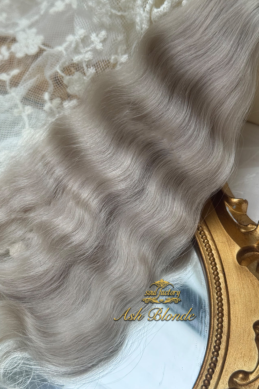 High-Gloss Mohair  for Dolls | Ash Blonde 25-30cm
