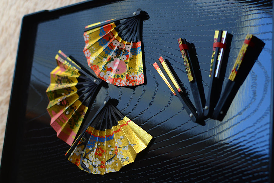 1/6 Scale Handmade Japanese Folding Fan for Dolls | Artisan Mini Fan for BJD & Obitsu