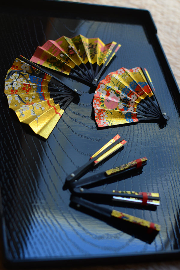 1/6 Scale Handmade Japanese Folding Fan for Dolls | Artisan Mini Fan for BJD & Obitsu