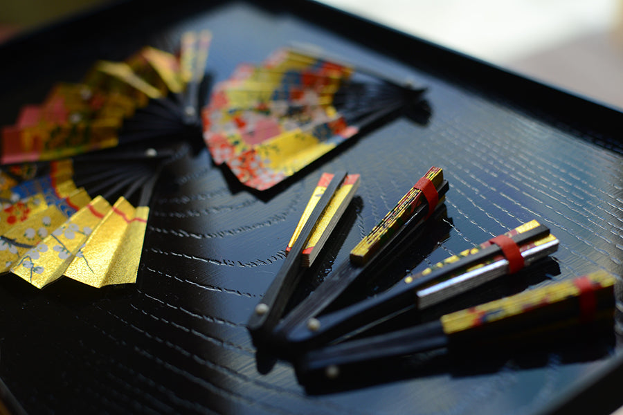 1/6 Scale Handmade Japanese Folding Fan for Dolls | Artisan Mini Fan for BJD & Obitsu