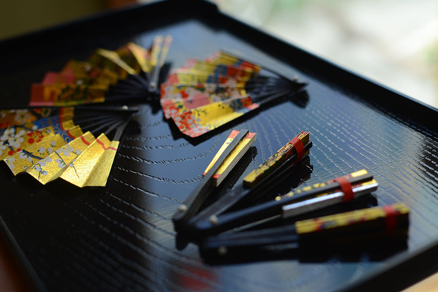 1/6 Scale Handmade Japanese Folding Fan for Dolls | Artisan Mini Fan for BJD & Obitsu