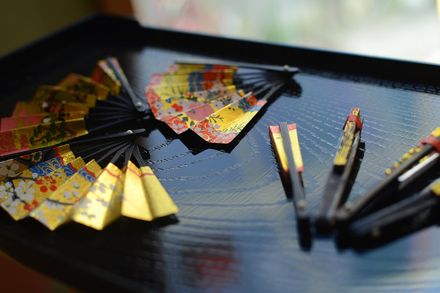 1/6 Scale Handmade Japanese Folding Fan for Dolls | Artisan Mini Fan for BJD & Obitsu