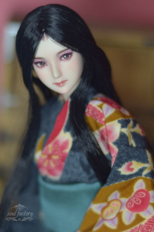 Hand-Painted Obitsu Doll Faceup | Detailed Makeup with Traditional Brush | Custom BJD Face Painting