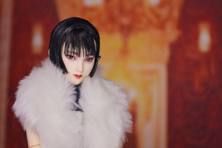 【 DISPLAY ONLY】Hand-Painted Obitsu Doll Faceup | Old Shanghai Socialite