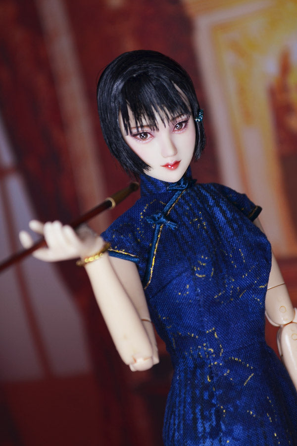 【 DISPLAY ONLY】Hand-Painted Obitsu Doll Faceup | Old Shanghai Socialite