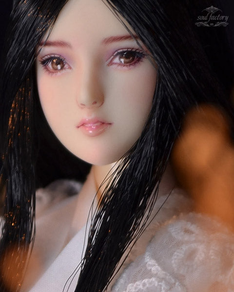 【 DISPLAY ONLY】Hand-Painted Obitsu Doll Faceup | Heian-Era Beauty