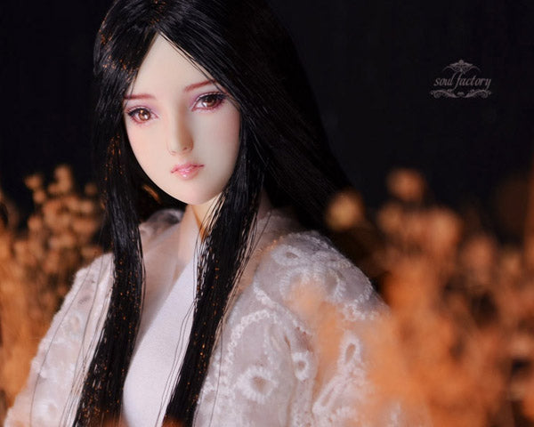【 DISPLAY ONLY】Hand-Painted Obitsu Doll Faceup | Heian-Era Beauty