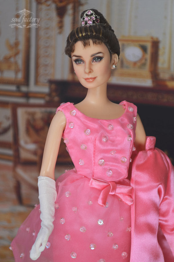 【 DISPLAY ONLY】Hand-Painted Obitsu Doll Faceup | Inspired by Audrey Hepburn