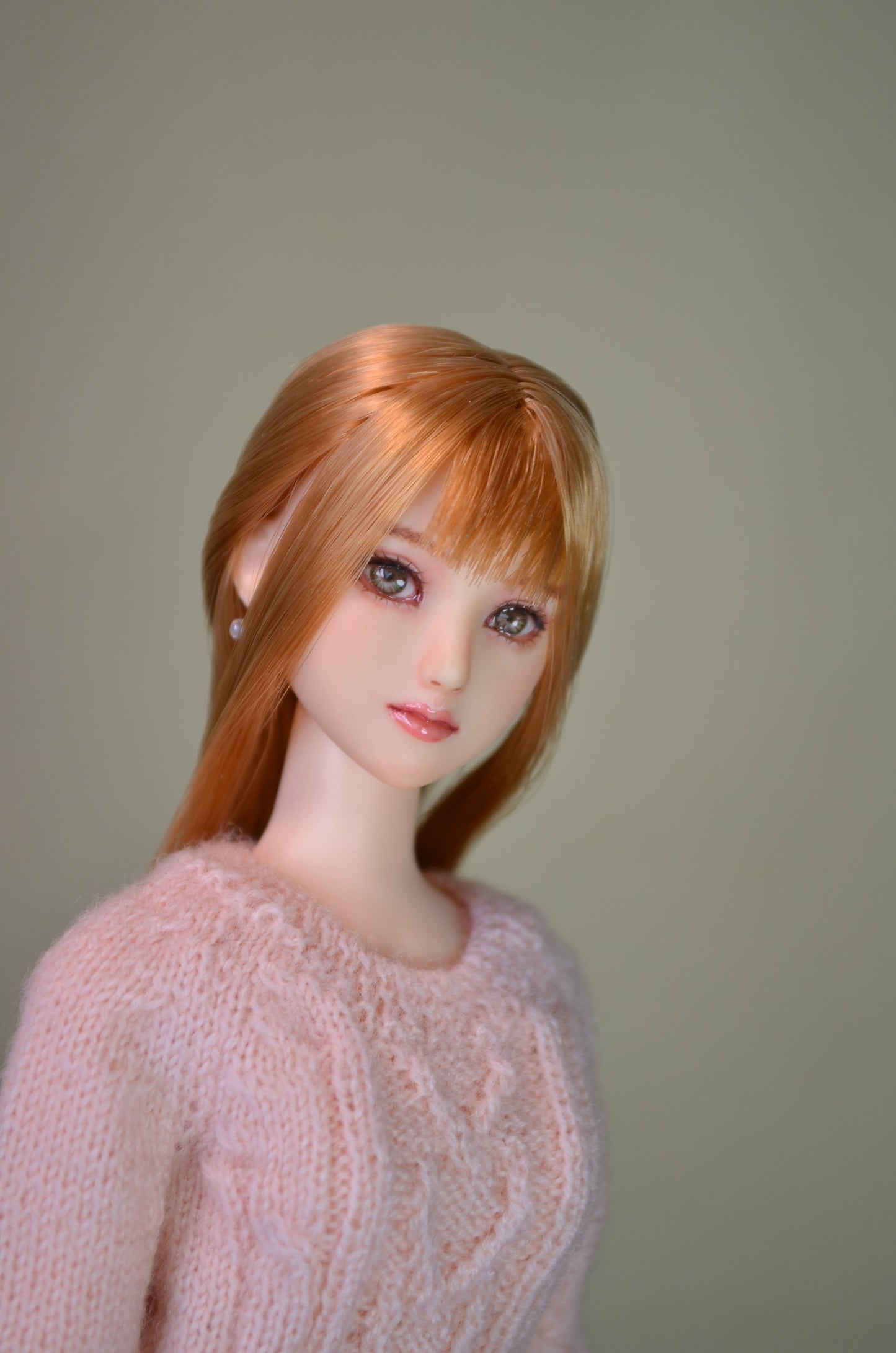 Hand-Painted Obitsu Doll Faceup | Detailed Makeup with Traditional Brush | Custom BJD Face Painting