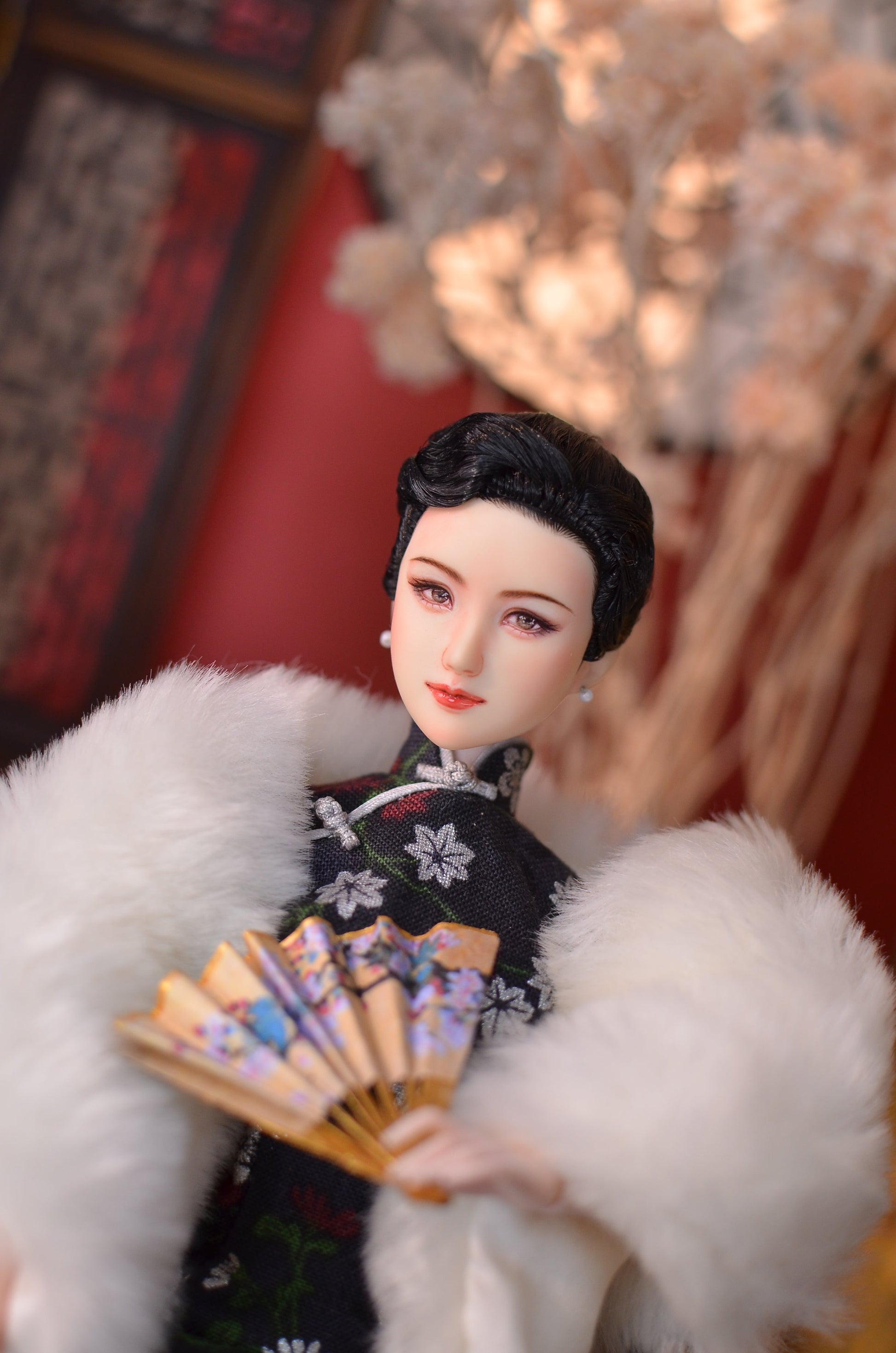 Hand-Painted Obitsu Doll Faceup | Detailed Makeup with Traditional Brush | Custom BJD Face Painting