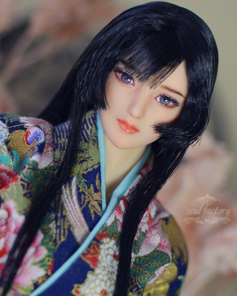 【 DISPLAY ONLY】Hand-Painted Figure Faceup | with Carved Eyes and Curled Hair