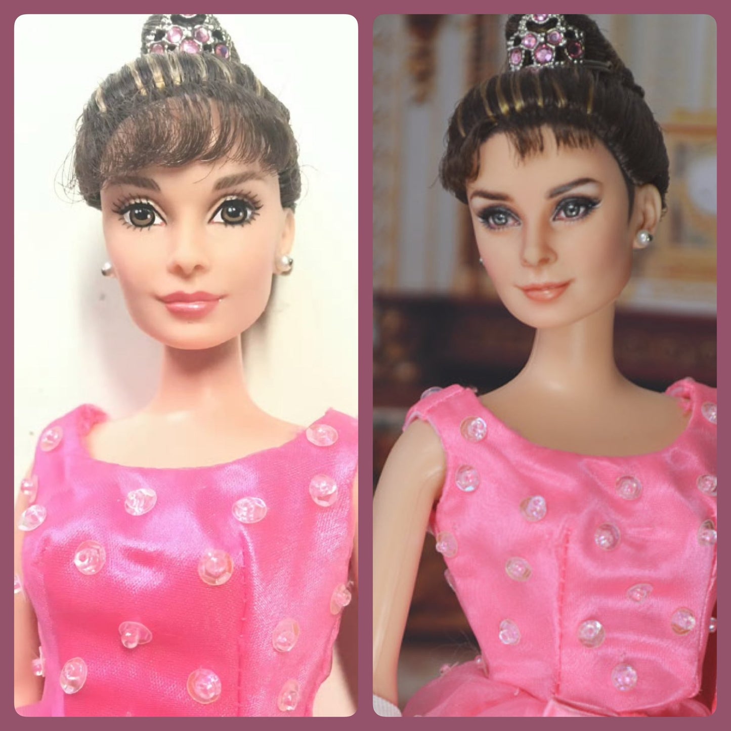 【 DISPLAY ONLY】Hand-Painted Obitsu Doll Faceup | Inspired by Audrey Hepburn