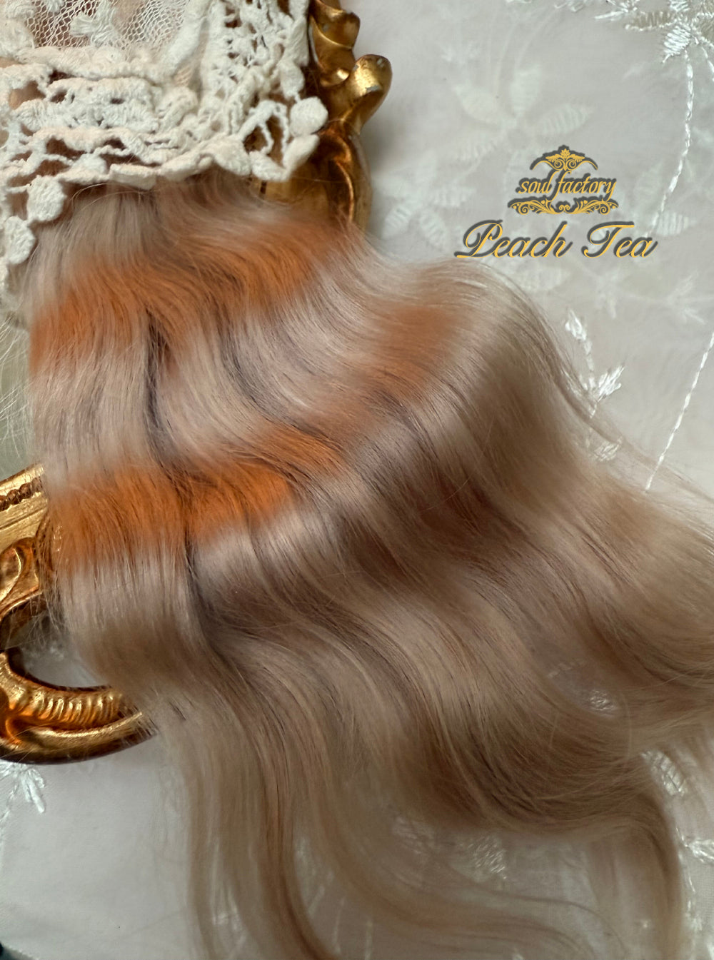 ドール用高光沢モヘア|ピーチティー 20~25cm