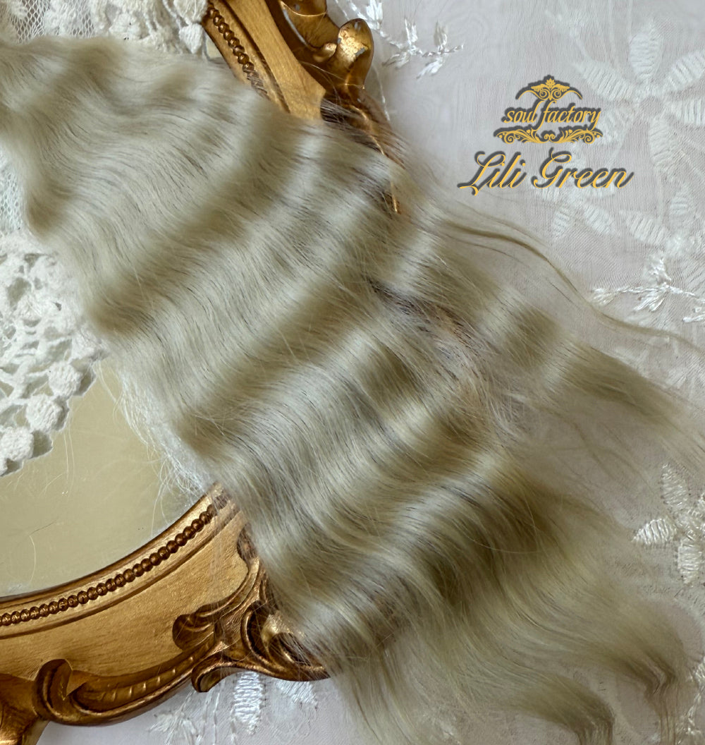 High-Gloss Mohair for Dolls | Lili Green 20-25cm