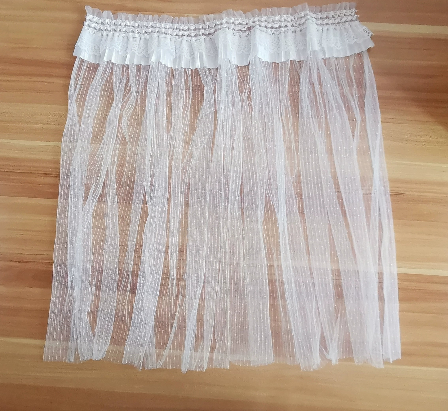 1/6 Scale White Lace Curtains – Miniature Dollhouse Window Drapes for BJD & Blythe | Cozy Home Atmosphere, 3 Sizes Available