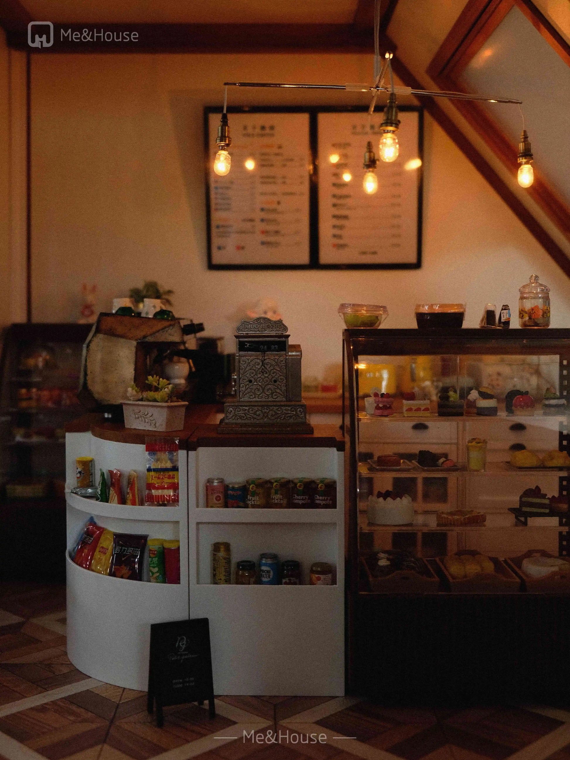 玩具】弧形转角柜/收银柜/橱柜商店柜 6分blythe娃屋迷你微缩模型