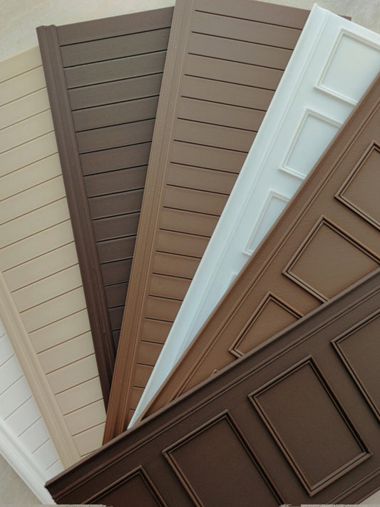 1/6スケールドールハウスの羽目板パネル - ヴィンテージチョコレートバーデザインの壁装飾(BJD&ブライスミニチュアルーム用)