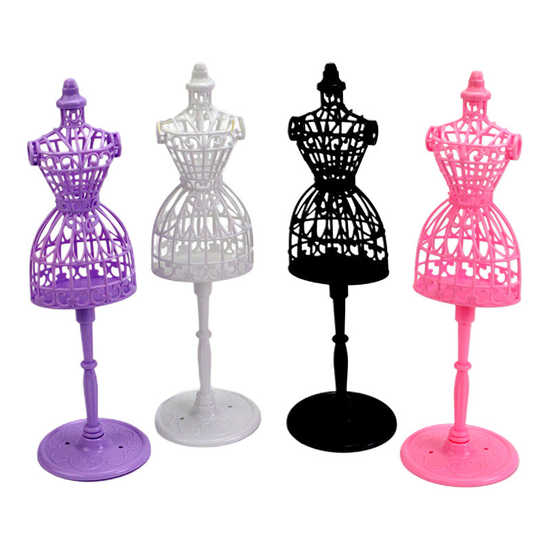 1/6スケールドールマネキン - ヴィンテージ中空パターンプラスチックドレスフォーム | BJD&ブライス用ミニチュアディスプレイスタンド