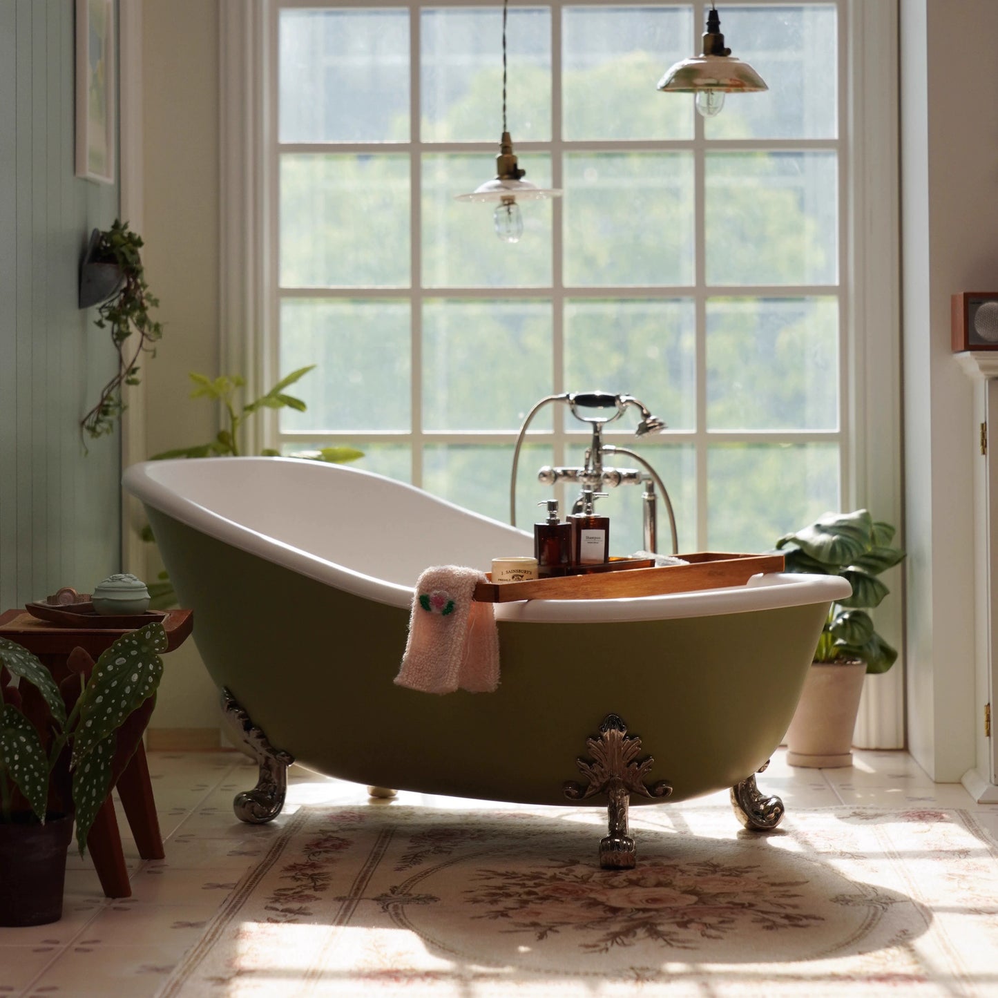 1/6 Scale Dollhouse Furniture – Bathtub | Miniature  for BJD, Blythe and Figures vintage carved bathtub