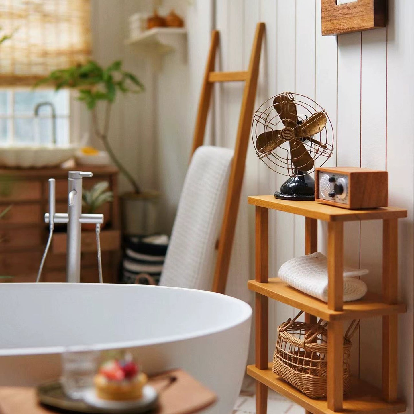 1/6 miniature dollhouse furniture Mini model toilet bathroom shelve