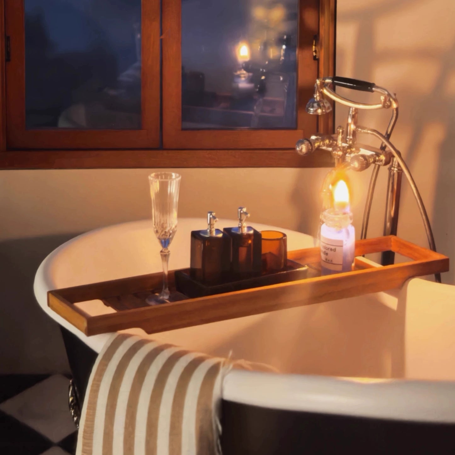 1/6 bjd ob11 miniature dollhouse furniture Mini model bathroom furniture teak bathtub rack storage rack