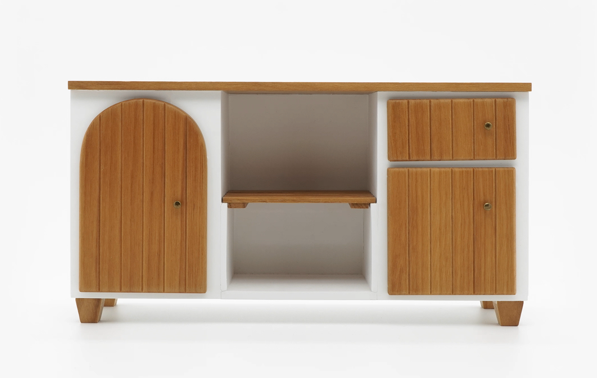 1:6 Mini Model Doll House Furniture Accessories Solid Wood Cupboard Kitchen Sink Side Cabinet Bjd Blyth Soldier Lol Decor Props