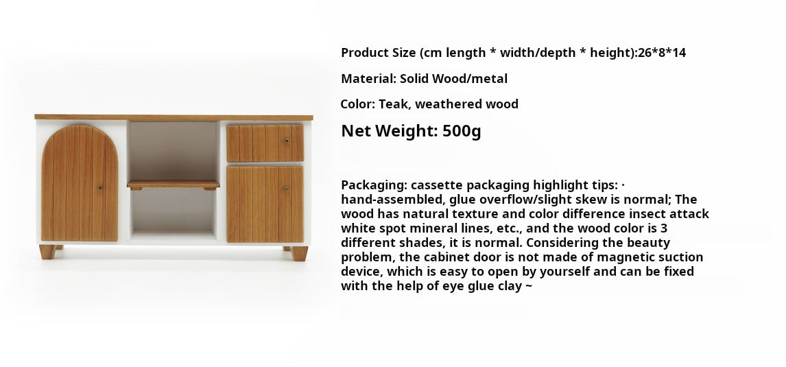 1:6 Mini Model Doll House Furniture Accessories Solid Wood Cupboard Kitchen Sink Side Cabinet Bjd Blyth Soldier Lol Decor Props