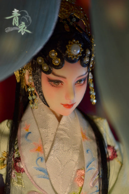 Hand-Painted Obitsu Doll Faceup | Detailed Makeup with Traditional Brush | Custom BJD Face Painting