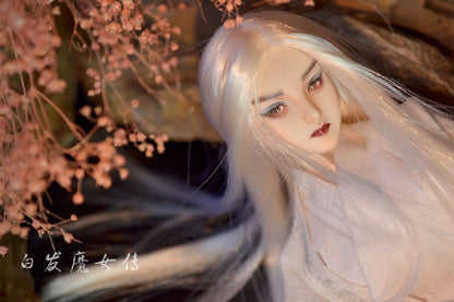 【展示のみ】手描きオビツドールフェイスアップ｜白髪の花嫁