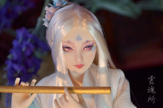Hand-Painted Obitsu Doll Faceup | Detailed Makeup with Traditional Brush | Custom BJD Face Painting
