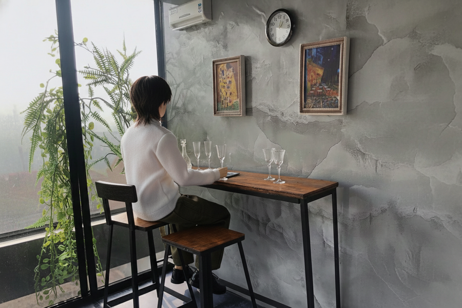 1/6 Scale High Bar Table & Stools | Miniature Dollhouse Furniture Set