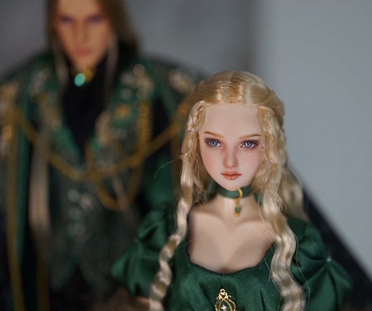 OOAK 1/6 Scale Heavy Formalwear Set｜Empire Era Silk Evening Gown & Prince Outfit by Umigami Tama
