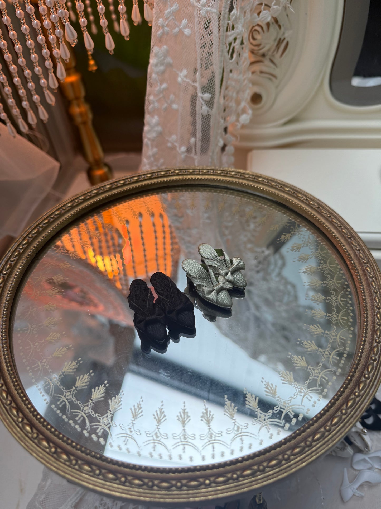 silk sandals in 4 colors with small high heels Blythe Licca azone momoko Poppyparker FR Obitsu24 ,22 size