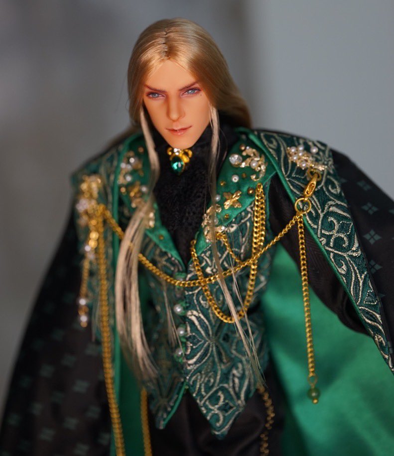 OOAK 1/6 Scale Heavy Formalwear Set｜Empire Era Silk Evening Gown & Prince Outfit by Umigami Tama