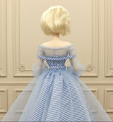 1/6 Scale Vintage Light Blue Dress Set for Barbie & Silkstone Dolls｜5-Piece Doll Outfit