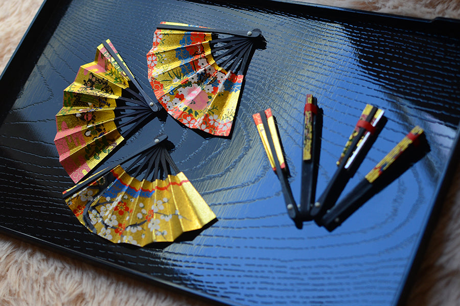 1/6 Scale Handmade Japanese Folding Fan for Dolls | Artisan Mini Fan for BJD & Obitsu