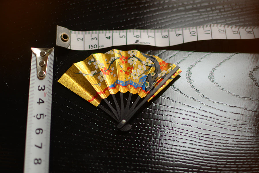 1/6 Scale Handmade Japanese Folding Fan for Dolls | Artisan Mini Fan for BJD & Obitsu