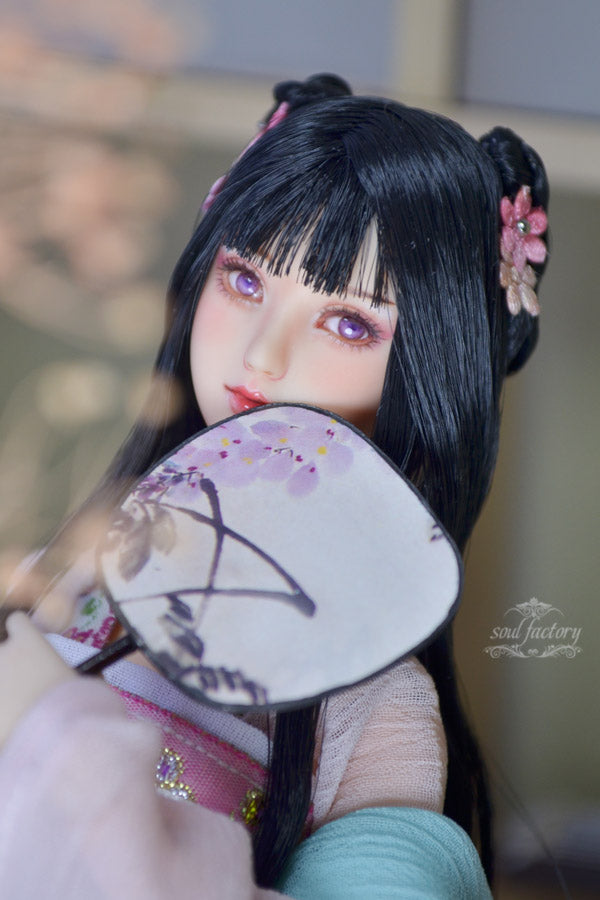 Hand-Painted Obitsu Doll Faceup | Detailed Makeup with Traditional Brush | Custom BJD Face Painting