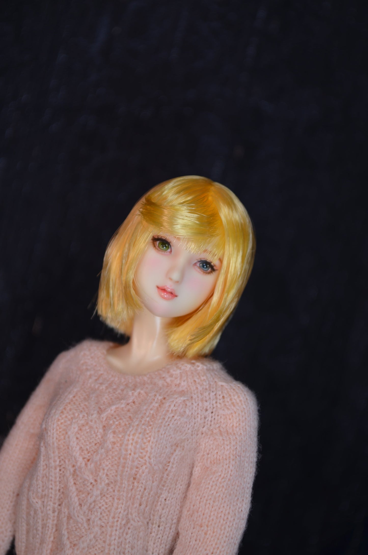 Hand-Painted Obitsu Doll Faceup | Detailed Makeup with Traditional Brush | Custom BJD Face Painting