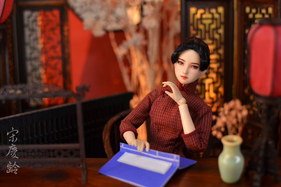 【 DISPLAY ONLY】Hand-Painted Obitsu Doll Faceup | Soong sisters Qinglin