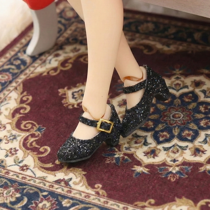 サテンリボンバックハイヒールドールシューズ - マルチカラーオプション | ブライス、リカちゃん、アゾン、モモコ、ポピーパーカー、FR、オビツ22/24サイズ対応