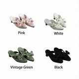 silk sandals in 4 colors with small high heels Blythe Licca azone momoko Poppyparker FR Obitsu24 ,22 size
