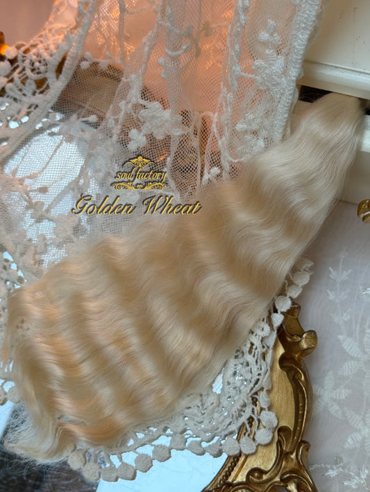 High-Gloss Mohair for Dolls | Golden Wheat 20-25cm