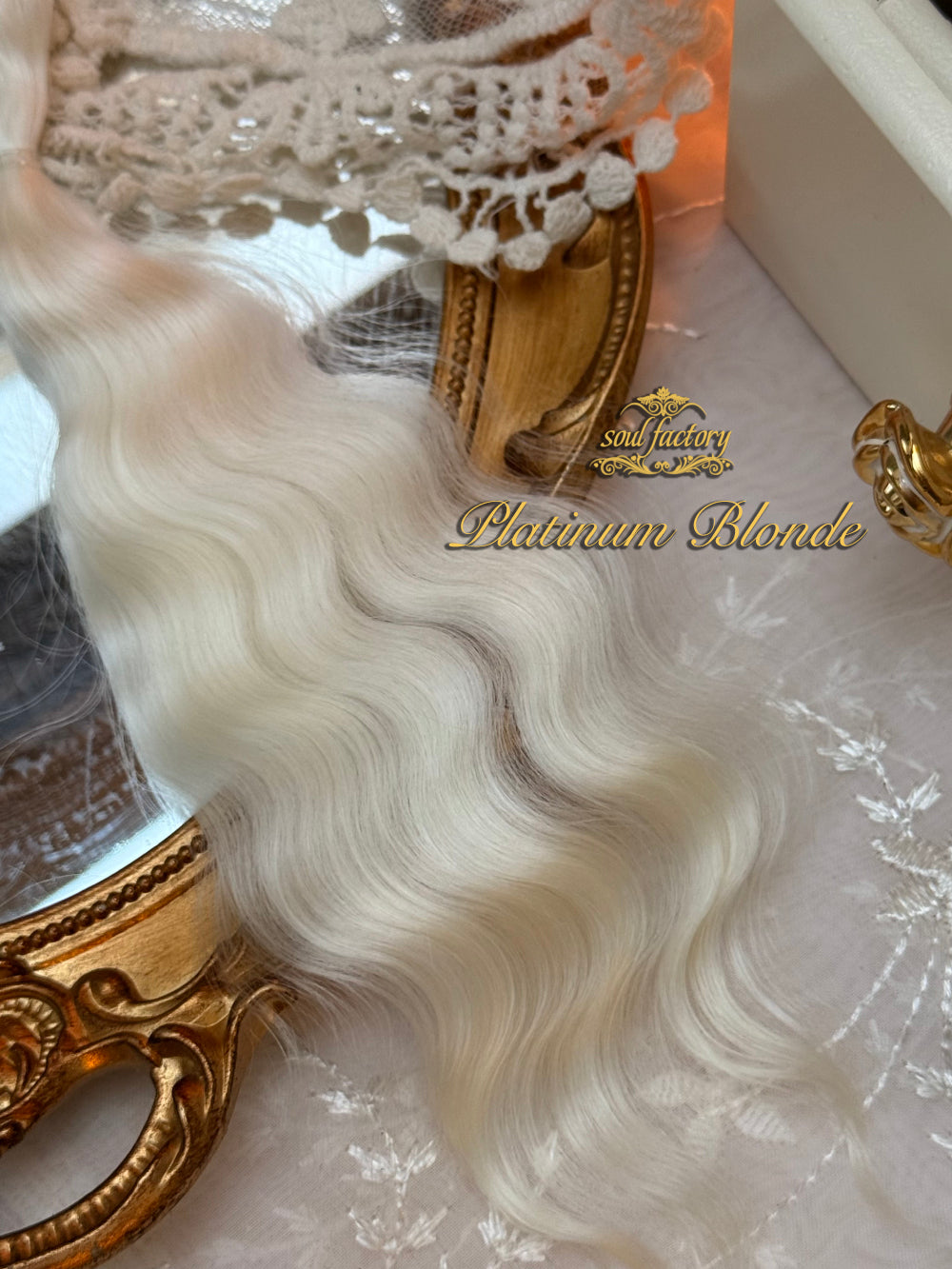 High-Gloss Mohair  for Dolls | Platinum Blonde 20-25cm