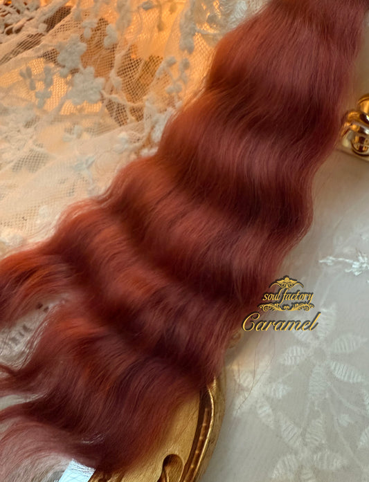 High-Gloss Mohair  for Dolls | Caramel 20-25cm