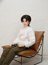 Mini Leather-Look Sofa (1/6 or 1/4) | Metal Frame Dollhouse Furniture