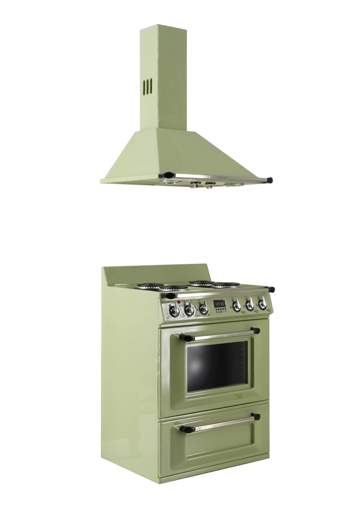 1/6 Doll House Model Furniture Accessories Mini Model Stove and Range HoodRange Hood & Light-Up Oven