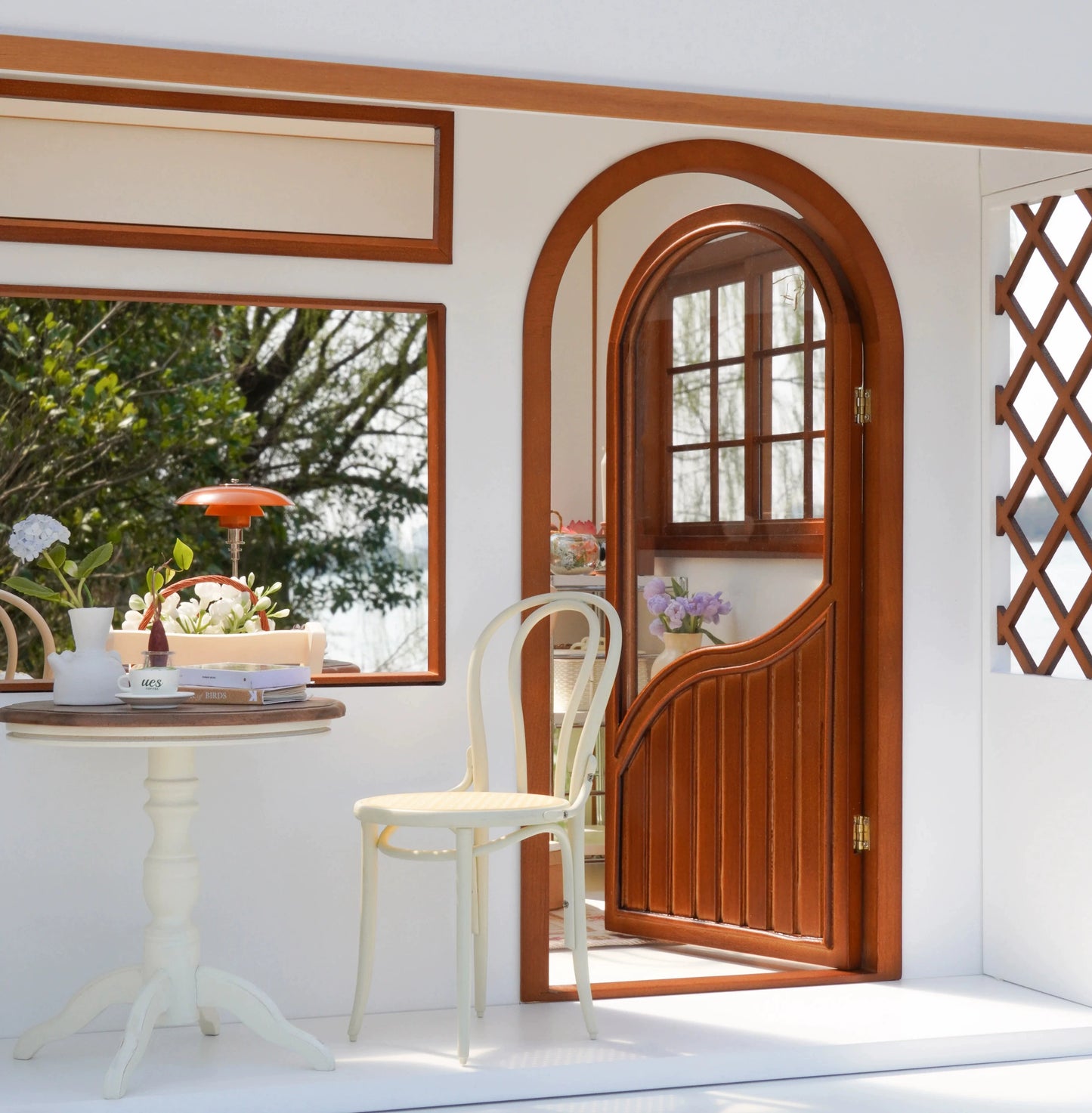 1/6スケール 背もたれ付きダイニングチェア – BJD＆ブライス用ミニマリストデザインドールハウス家具 | ダイニングテーブルなど多用途に使用可能